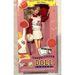 Vintage Collegiate Cheerleader Doll OSU Ohio State NCAA Buckeyes Diploma 90s NOS